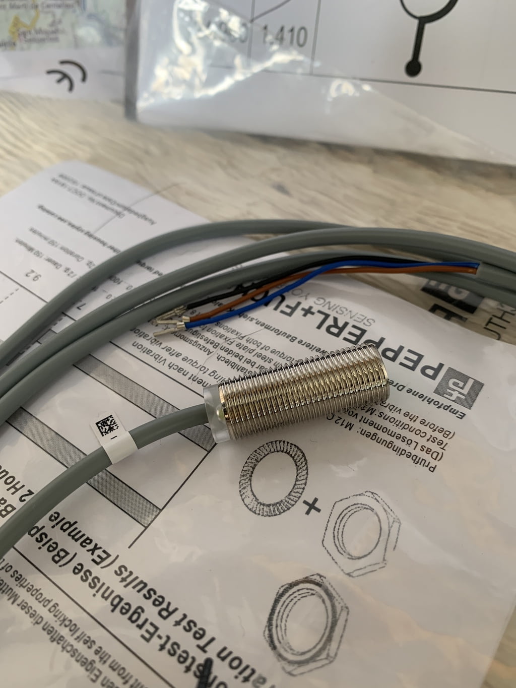 Sonda inductiva de rueda Pepperl Fuchs NBB4-12GM30-E0 para blackBox